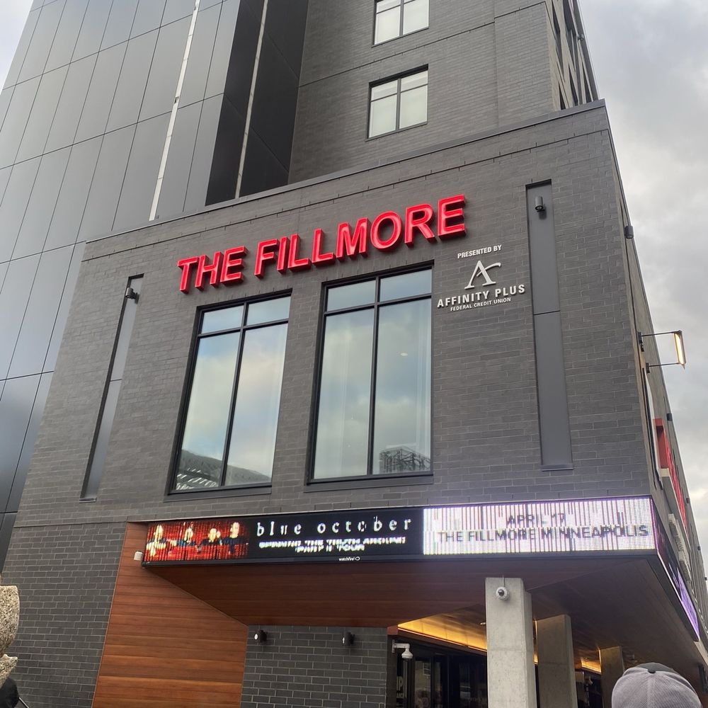 The Fillmore Minneapolis - Daytime view of the outdoor sign - Music Venues Near Me - Minneapolis, Minnesota The Fillmore Minneapolis - Daytime view of the outdoor sign - Music Venues Near Me - Minneapolis, Minnesota