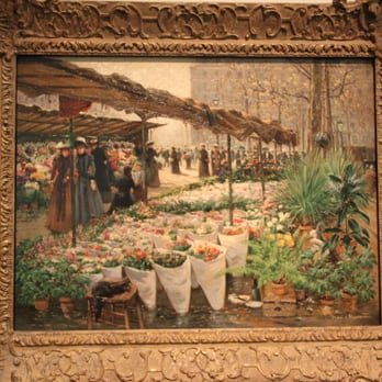 Leopold Museum - Blümenmarket bei der Kirche Madeleine in Paris, 1886   Theodor Von Hörmann 1840-1895 - Museums Near Me - Vienna, 9