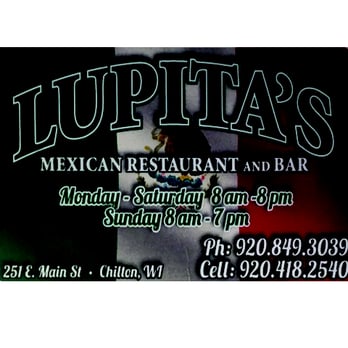 Lupita's Mexican Store - sign for lupita's mexican restaurant and bar - Grocery Near Me - Chilton, Wisconsin
