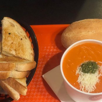 The Burnt Tongue - Full grilled cheese sandwich and Tomato Tortellini Soup with Roll - Burgers Near Me - Hamilton, Ontario The Burnt Tongue - Full grilled cheese sandwich and Tomato Tortellini Soup with Roll - Burgers Near Me - Hamilton, Ontario