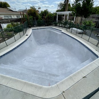 M Preciado Pool Plastering - Pebble sheen applied - General Contractors Near Me - Sylmar, California