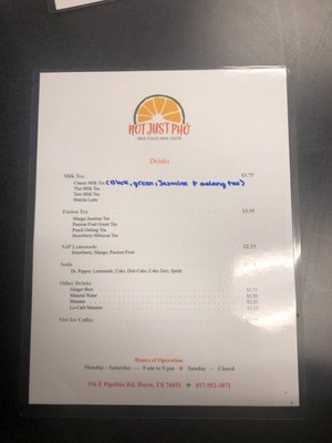 Menu photo 3 Not Just Pho Hurst, TX