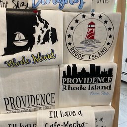 a display of t - shirts for sale