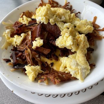 Waffle House - The Bacon, Egg & Cheese Hashbrown Bowl - American Near Me - Evans, Georgia Waffle House - The Bacon, Egg & Cheese Hashbrown Bowl - American Near Me - Evans, Georgia