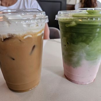 Station - Chai latte and a strawberry matcha latte - Coffee & Tea Near Me - Granville, Ohio Station - Chai latte and a strawberry matcha latte - Coffee & Tea Near Me - Granville, Ohio