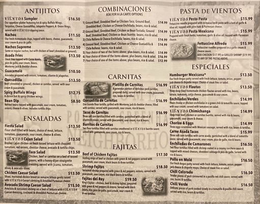 Menu photo 3 Vientos Mexican Grill Sacramento, CA Menu photo 3 Vientos Mexican Grill Sacramento, CA