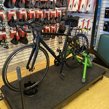 Roaring Mouse Cycles - Bike on setup trainer - Bikes Near Me - San Francisco, California Roaring Mouse Cycles - Bike on setup trainer - Bikes Near Me - San Francisco, California
