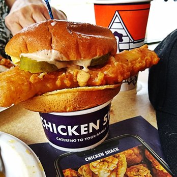 Chicken Shack - a chicken sandwich and fries on a table - Chicken Wings Near Me - Lincoln Park, Michigan