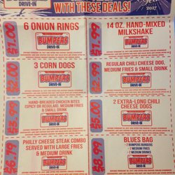 Bumper's Drive-in - They sometimes give out flyers like this that you can use to save money