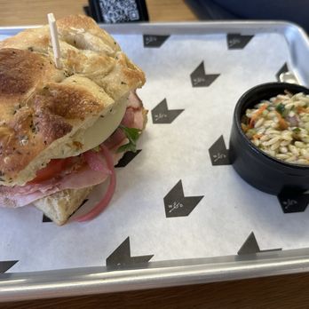 Westbound & Down Mill - Italian sandwich with pasta salad - Brewpubs Near Me - Lafayette, Colorado