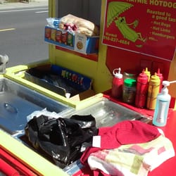 Crazy Haynie Hotdogs - He wears gloves for sanitary purposes and has hand sanitizer for those that are interested.