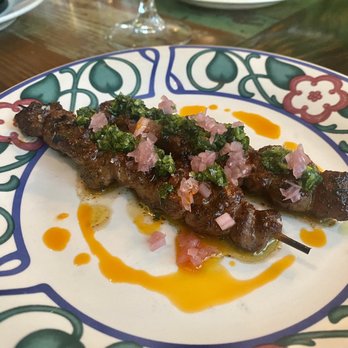 Odd Duck - Chicken heart satay, morita chile yogurt, chimichurri - American Near Me - Austin, Texas Odd Duck - Chicken heart satay, morita chile yogurt, chimichurri - American Near Me - Austin, Texas