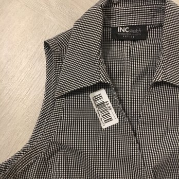 Cosmo Thrift - Stapled price on front of blouse - Used, Vintage & Consignment Near Me - Hayward, California