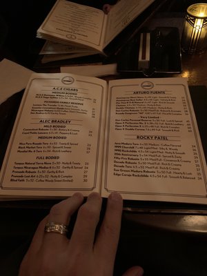 Menu photo 8 SoHo Cigar Bar New York, NY Menu photo 8 SoHo Cigar Bar New York, NY