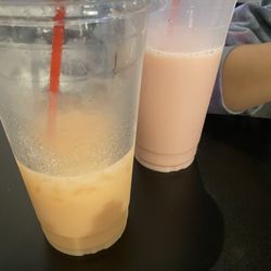 Cantaloupe and strawberry agua Fresca
