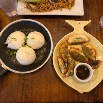 Trendy Dumpling - Vegetable Bao and Vegetable Dumpling Pan Fried - Noodles Near Me - Houston, Texas Trendy Dumpling - Vegetable Bao and Vegetable Dumpling Pan Fried - Noodles Near Me - Houston, Texas