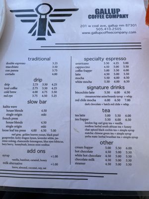 Menu photo 2 Gallup Coffee Company Gallup, NM Menu photo 2 Gallup Coffee Company Gallup, NM