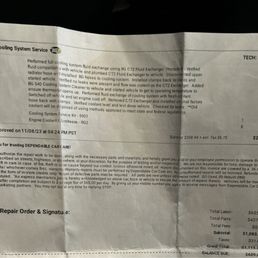 Second half of receipt... $1,114