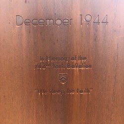 743rd Tank Battalion Memorial - It memorializes the 743rd Tank Battalion of the United States Army.