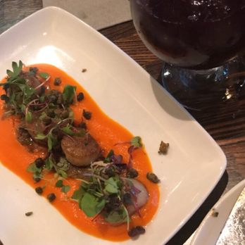 Bacari GDL - Seared scallops with carrot puree - Mediterranean Near Me - Glendale, California