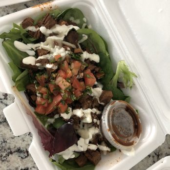 El Black Bean Cafe - La Carne Burrito (subbed for mixed greens) - Latin American Near Me - West Palm Beach, Florida