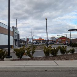 Starbucks - The drive-thru from the parking lot