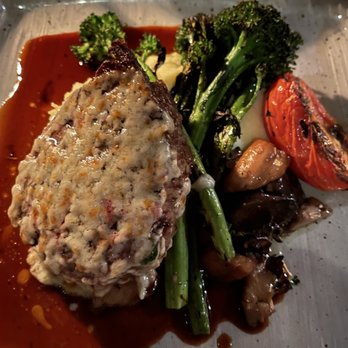 Six Seven Restaurant - Roquefort-crusted fillet Roquefort Crusted Filet of Beef - New American Near Me - Seattle, Washington Six Seven Restaurant - Roquefort-crusted fillet Roquefort Crusted Filet of Beef - New American Near Me - Seattle, Washington