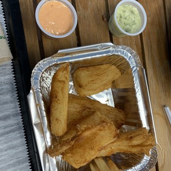 Las Olas Cafe - Yuca Frita - the sauces are to die for! - Cuban Near Me - Miami Beach, Florida Las Olas Cafe - Yuca Frita - the sauces are to die for! - Cuban Near Me - Miami Beach, Florida