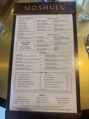 Menu photo 1 Moshulu Philadelphia, PA