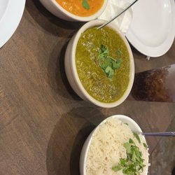 Tikka Indian Grill - Malai kofta and palak paneer and rice
