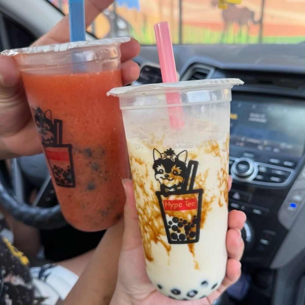 Seasonal drink: watermelon with tajin. Brown sugar boba. Seasonal drink: watermelon with tajin. Brown sugar boba.