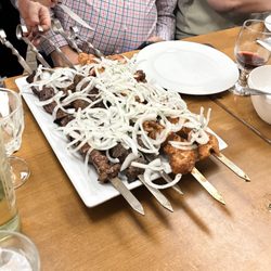 Shish kebab: lamb, beef, chicken