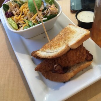 Perkins American Food - Trio salad and sandwich, soup not pictured here but wifey got chicken noodle - American Near Me - Lehigh Acres, Florida Perkins American Food - Trio salad and sandwich, soup not pictured here but wifey got chicken noodle - American Near Me - Lehigh Acres, Florida