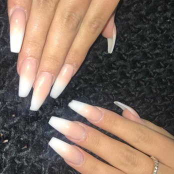 Luxury Nail Spa - Pink & white ombre done by Julie. Love everything about these! - Nail Salons Near Me - Pinole, California Luxury Nail Spa - Pink & white ombre done by Julie. Love everything about these! - Nail Salons Near Me - Pinole, California
