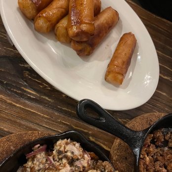Mama Fina's - bangus (milkfish) sisig, pusit (octopus) sisig, turon (banana dessert - Filipino Near Me - New York, New York Mama Fina's - bangus (milkfish) sisig, pusit (octopus) sisig, turon (banana dessert - Filipino Near Me - New York, New York