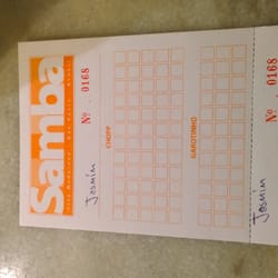 Bar Samba - Bar Samba - The slip that each person receives upon entering Bar Samba