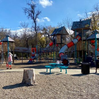 Spirit Park - Spirit Park - overall view of the playground for older children called the "hideout" which is akin to an epic treehouse - Parks Near Me - Allen, Texas Spirit Park - Spirit Park - overall view of the playground for older children called the "hideout" which is akin to an epic treehouse - Parks Near Me - Allen, Texas