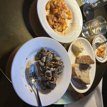 Monti - Mushroom conchiglie, lamb rigatoni, sour dough - Italian Near Me - Eastsound, Washington Monti - Mushroom conchiglie, lamb rigatoni, sour dough - Italian Near Me - Eastsound, Washington