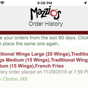 Mazzio's Pizza - a list of orders - Pizza Near Me - Clinton, Mississippi