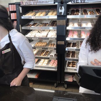 Dunkin' - Donuts right behind the register. Not the best idea. They aren't covered and I saw flies on a couple of them. - Coffee & Tea Near Me - Bakersfield, California