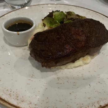Oliver's Restaurant - Wagyu Steak BMS 8 rating with mashed potatoes and Brussel sprouts - New American Near Me - Buffalo, New York