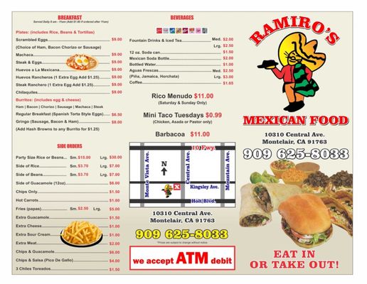 Menu photo 6 Ramiros Mexican Food Montclair, CA
