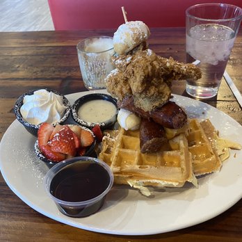 Maple Leaf Diner - My husband had the country waffles and they were amazing!!! - American Near Me - Dallas, Texas Maple Leaf Diner - My husband had the country waffles and they were amazing!!! - American Near Me - Dallas, Texas