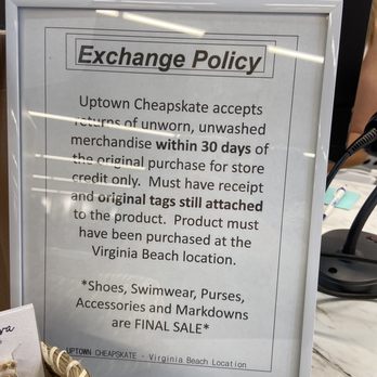 Uptown Cheapskate - Virginia Beach - Exchange policy, return for store credit except shoes/accessories/sale - Men's Clothing Near Me - Virginia Beach, Virginia