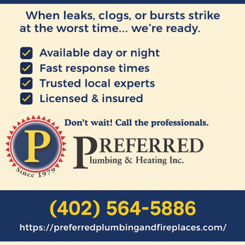 Preferred Plumbing - Plumbing Near Me - Columbus, Nebraska