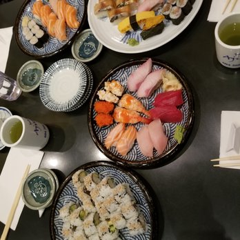 Sushi Bar Ajisai - Combo C (middle), pacific combo (bottom), a la carte sushi (top) - Sushi Bars Near Me - Vancouver, British Columbia Sushi Bar Ajisai - Combo C (middle), pacific combo (bottom), a la carte sushi (top) - Sushi Bars Near Me - Vancouver, British Columbia