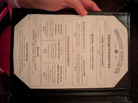 Menu photo 2 Houston Watch Co Houston, TX Menu photo 2 Houston Watch Co Houston, TX
