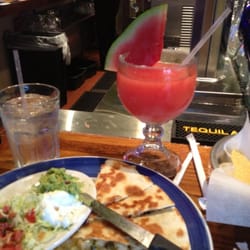 On The Border Mexican Grill & Cantina - Watermelon margarita and quesadillas