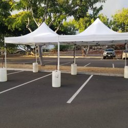 Good Times Rentals - 10x20 pop up with water barrels