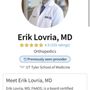 Photo of Erik Lovria, MD, FAAOS